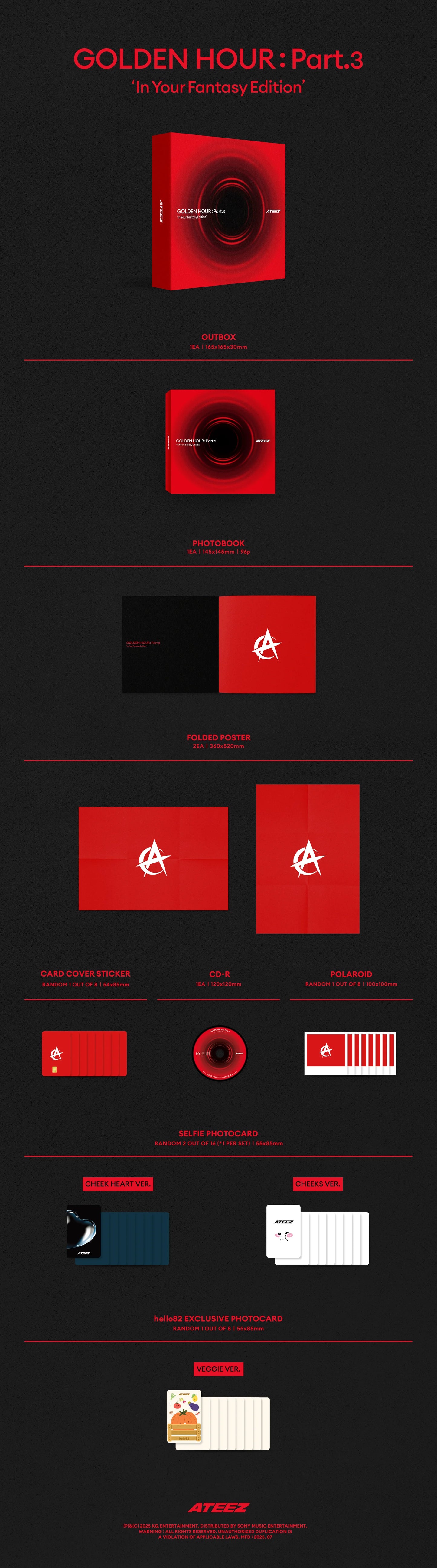 (PREVENTA) ATEEZ - GOLDEN HOUR : Part.3 'In Your Fantasy Edition' + HELLO82 GIFT
