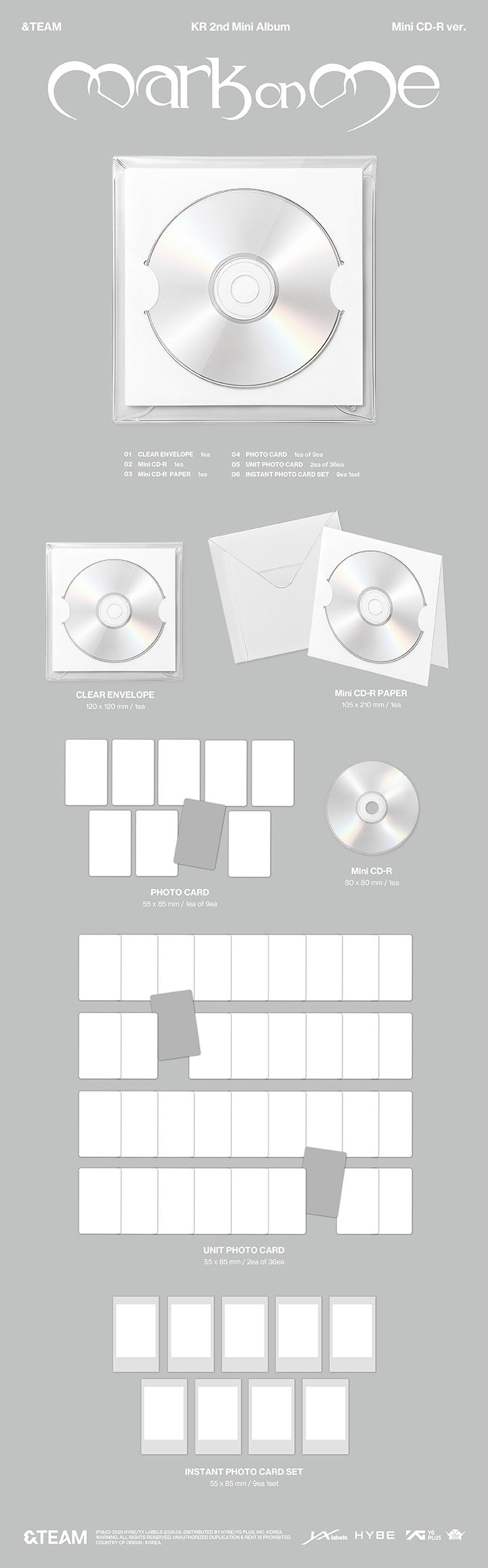 (PREVENTA) &TEAM - KR 2nd Mini Album 'MARK ON ME'
