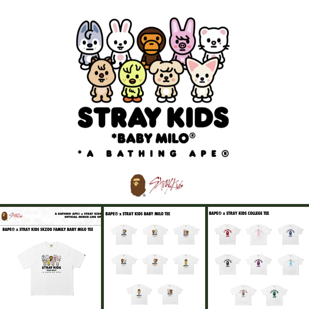 (PREVENTA) SKZ X BAPE - STRAY KIDS X BATHING APE GOODS