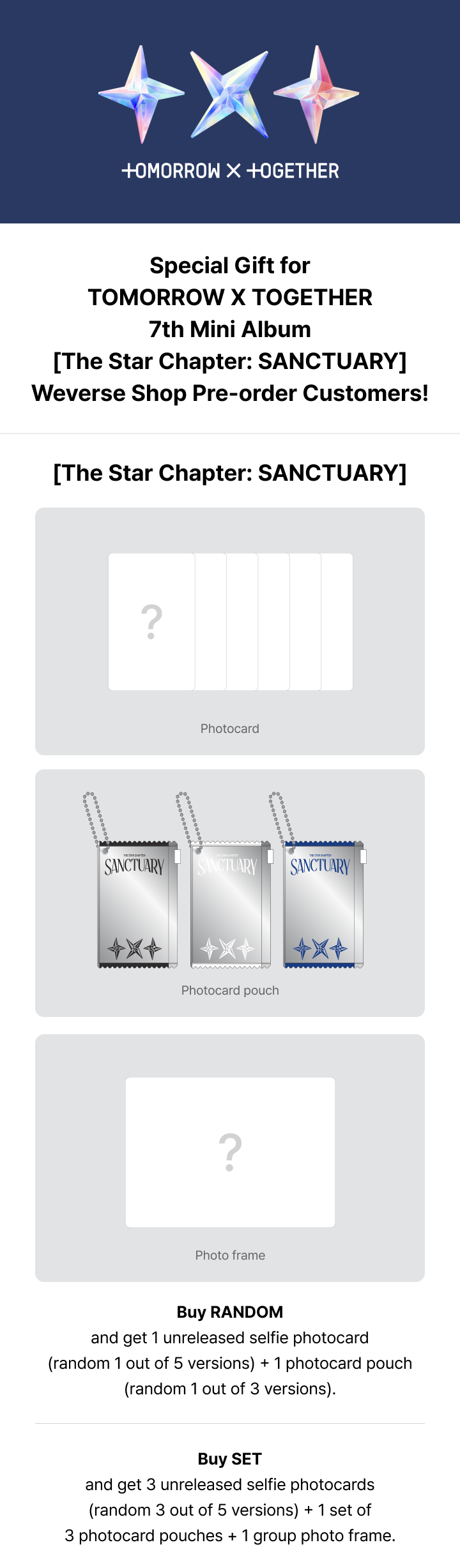 TOMORROW X TOGETHER - The Star Chapter: SANCTUARY + WEVERSE GIFT