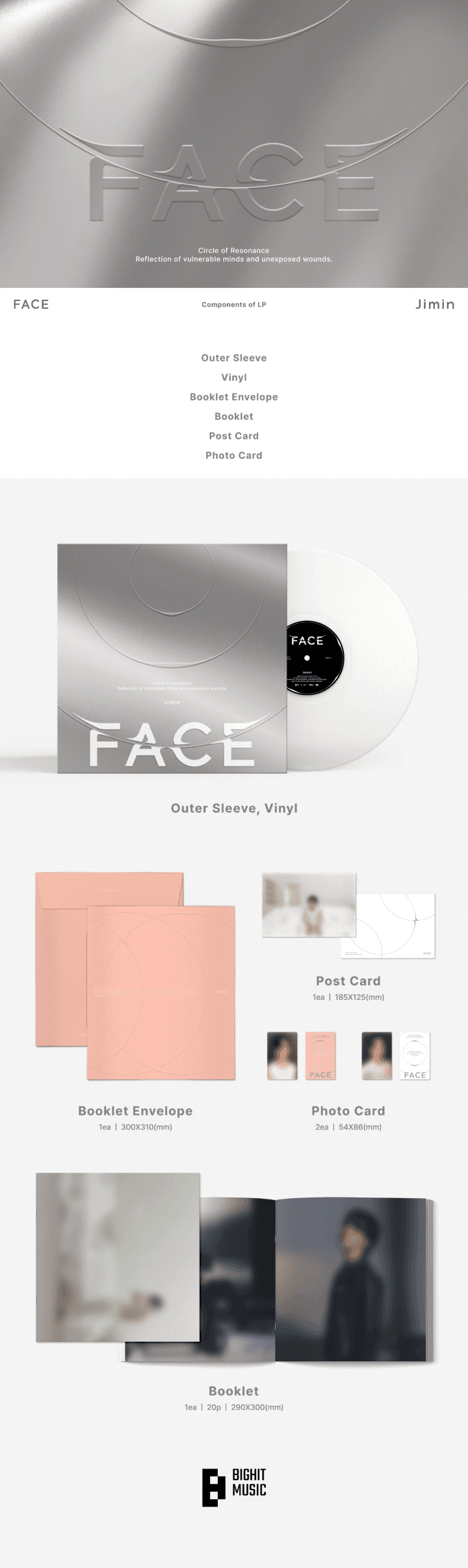 (PREVENTA) BTS JIMIN - FACE VINYL ALBUM - K-POP WORLD (7437667139719)