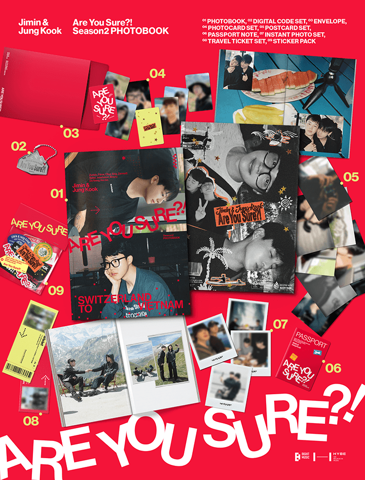 JIMIN X JUNG KOOK - Are You Sure?! Season2 PHOTOBOOK + WEVERSE GIFT