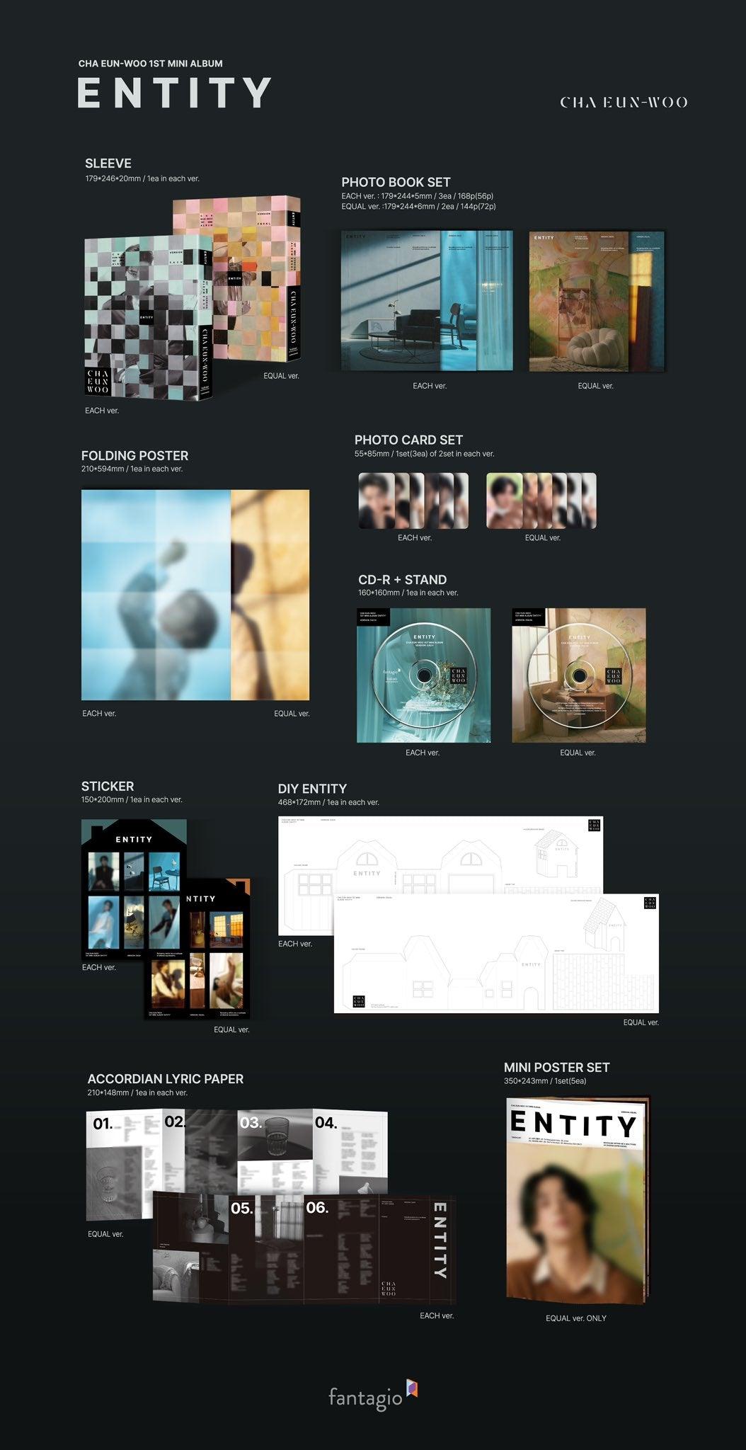 CHA EUN-WOO - 1st Mini Album - ENTITY - K-POP WORLD