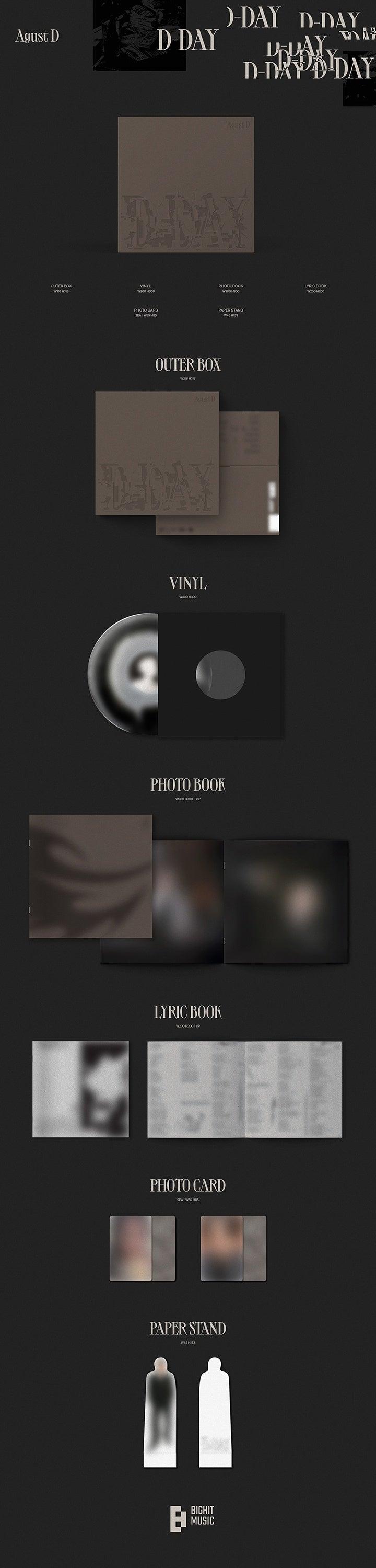 (PREVENTA) SUGA - Agust D (BTS) 'D-DAY' LP - K-POP WORLD