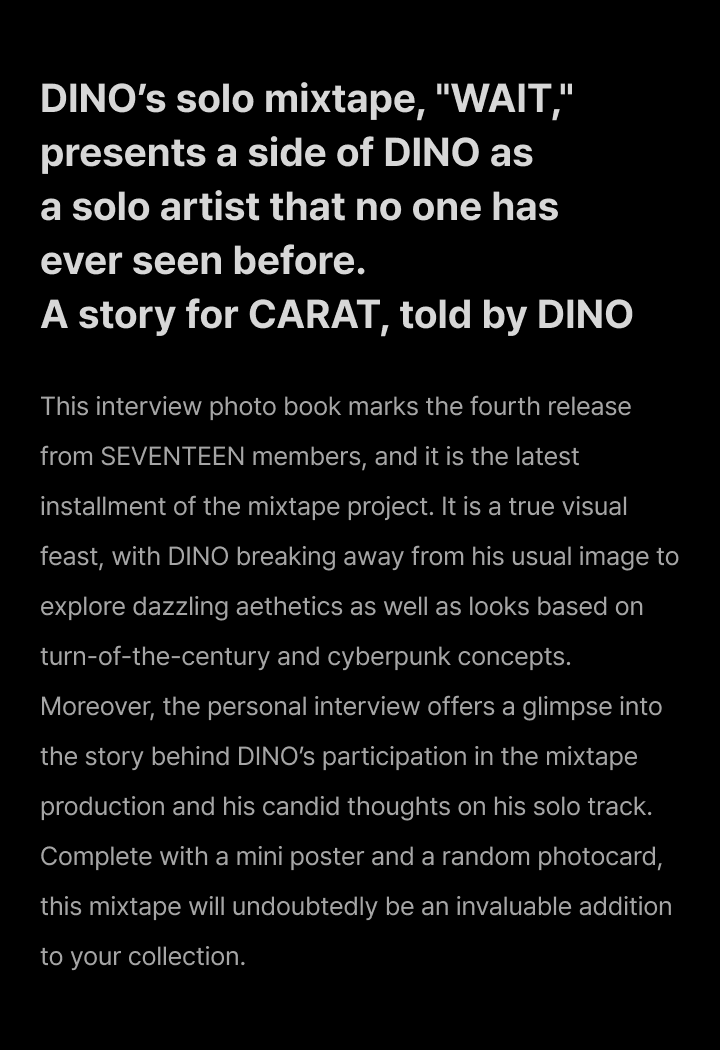 (PREVENTA) SEVENTEEN DINO - THE THIRTEEN TAPES TTT VOL. 4/13 + WEVERSE GIFT (7479095165063)