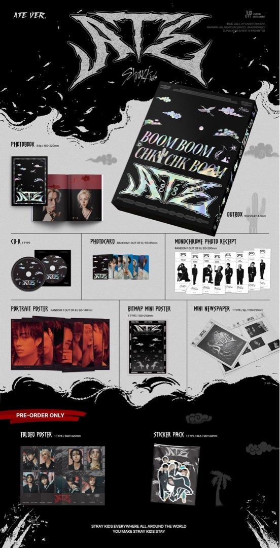 STRAY KIDS - ATE MINI ALBUM (ATE LIMITED EDITION) + APPLEMUSIC GIFT