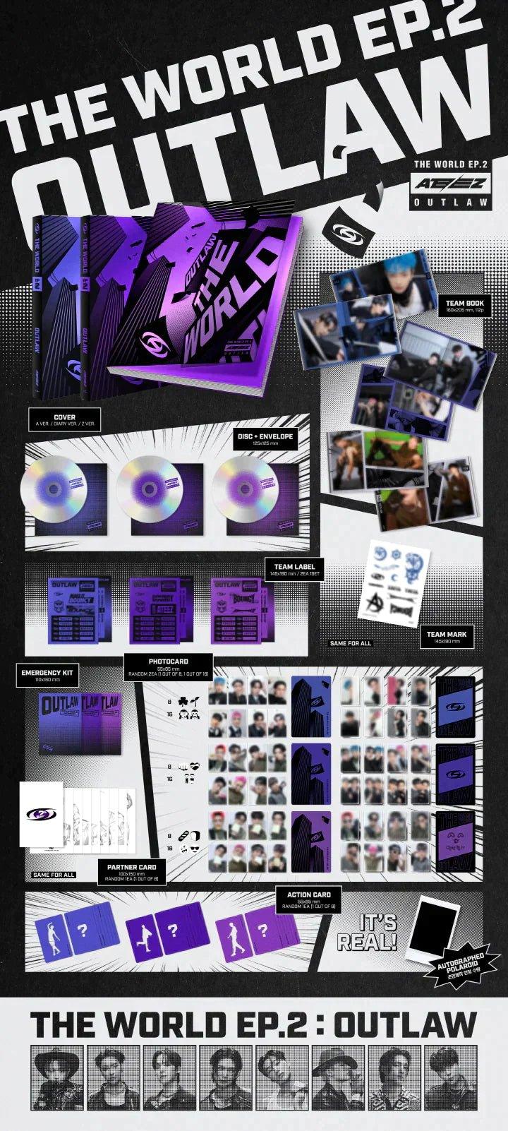 ATEEZ - THE WORLD EP.2 : OUTLAW - HELLO82 POP-UP EXCLUSIVE - K-POP WORLD (7403684069511)