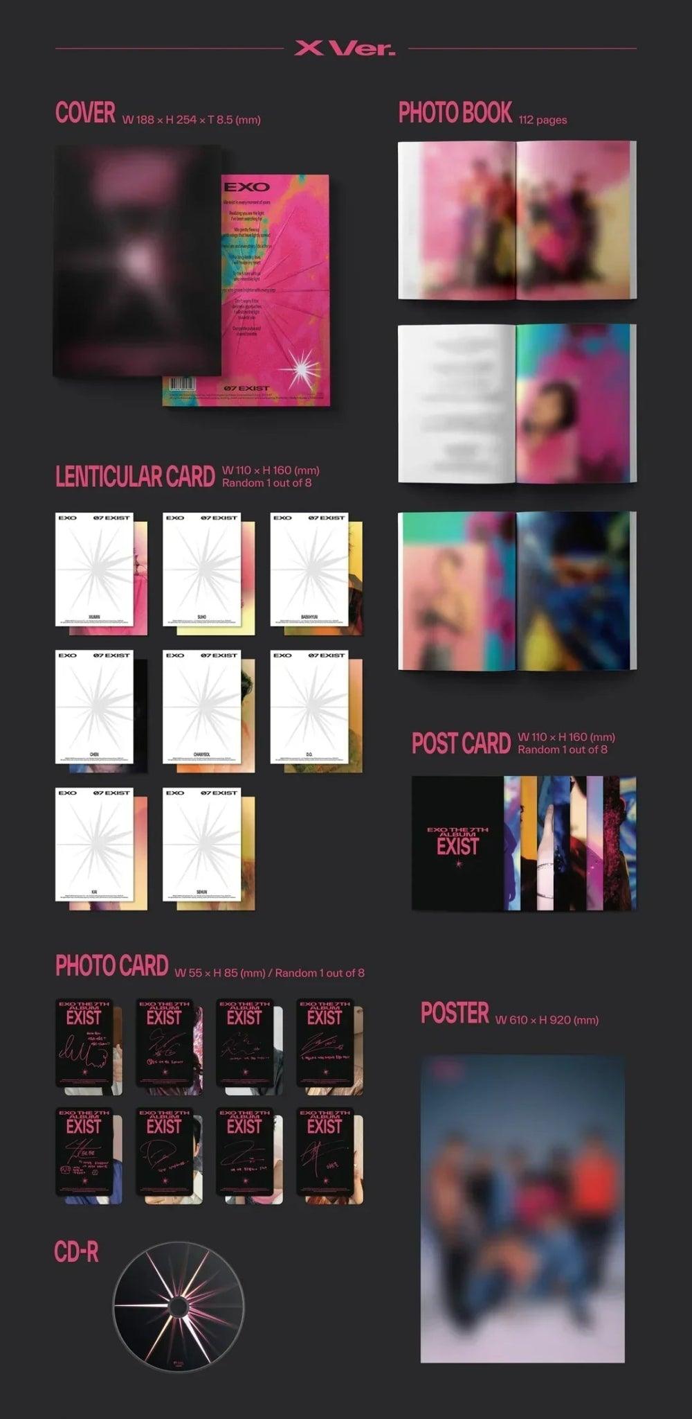 EXO - EXIST 7TH FULL ALBUM PHOTOBOOK RANDOM + MAKESTAR GIFT - K-POP WORLD (7405059473543)