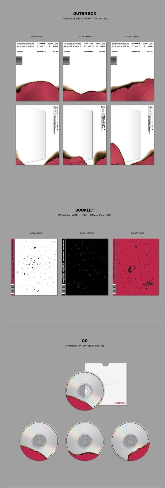 LE SSERAFIM - 1st Studio Album 'UNFORGIVEN' + WEVERSE GIFT - K-POP WORLD (7388336717959)