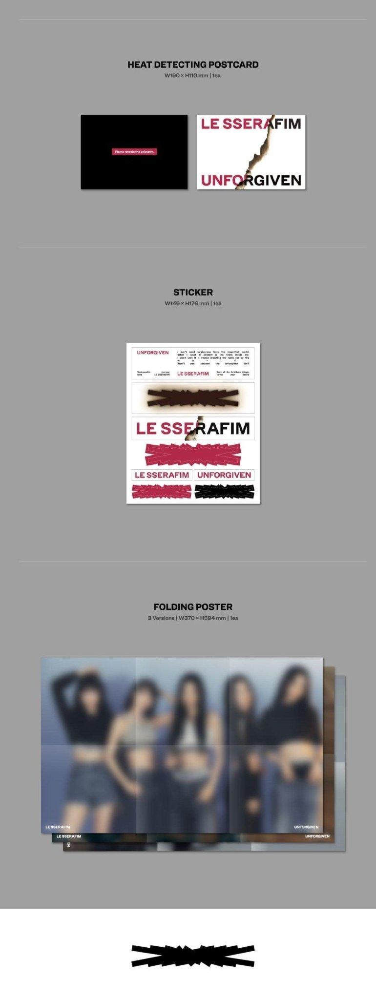 LE SSERAFIM - 1st Studio Album 'UNFORGIVEN' + WEVERSE GIFT - K-POP WORLD (7388336717959)