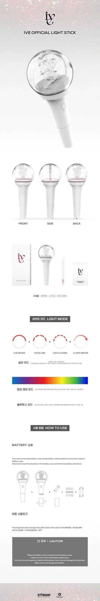 (SOBREPEDIDO) IVE - OFFICIAL LIGHT STICK VER.1 - K-POP WORLD (7371622547591)