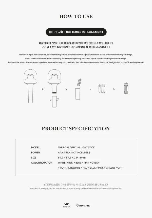 THE ROSE - OFFICIAL LIGHT STICK - K-POP WORLD (7409360666759)