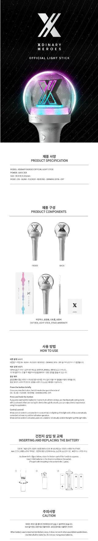 (SOBREPEDIDO) XDINARY HEROES - OFFICIAL LIGHT STICK - K-POP WORLD (7406655078535)