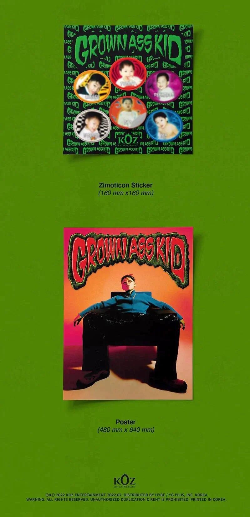 (SOBREPEDIDO) ZICO - 4TH MINI ALBUM GROWN ASS KID - K-POP WORLD (6763830149255)