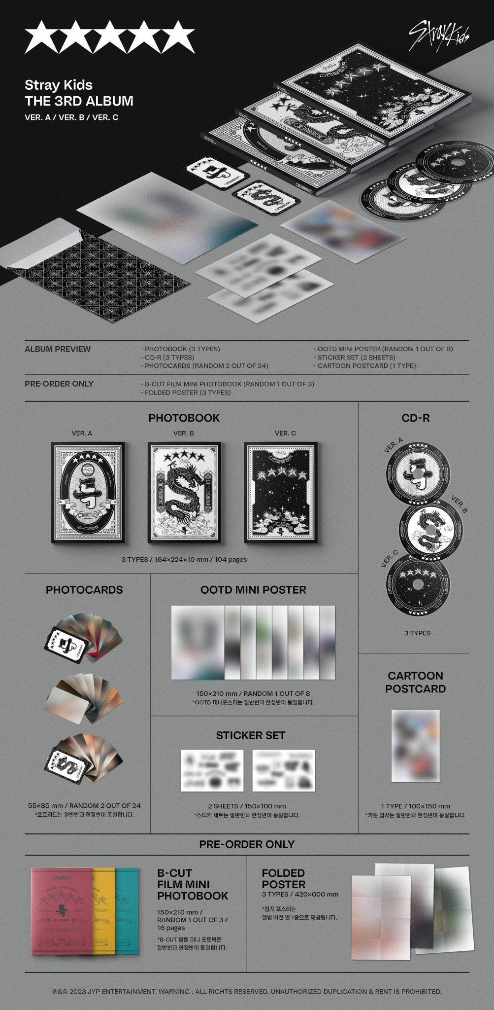 STRAY KIDS - 5 STAR 3RD FULL ALBUM STANDARD + JYP GIFT - K-POP WORLD (7392994230407)