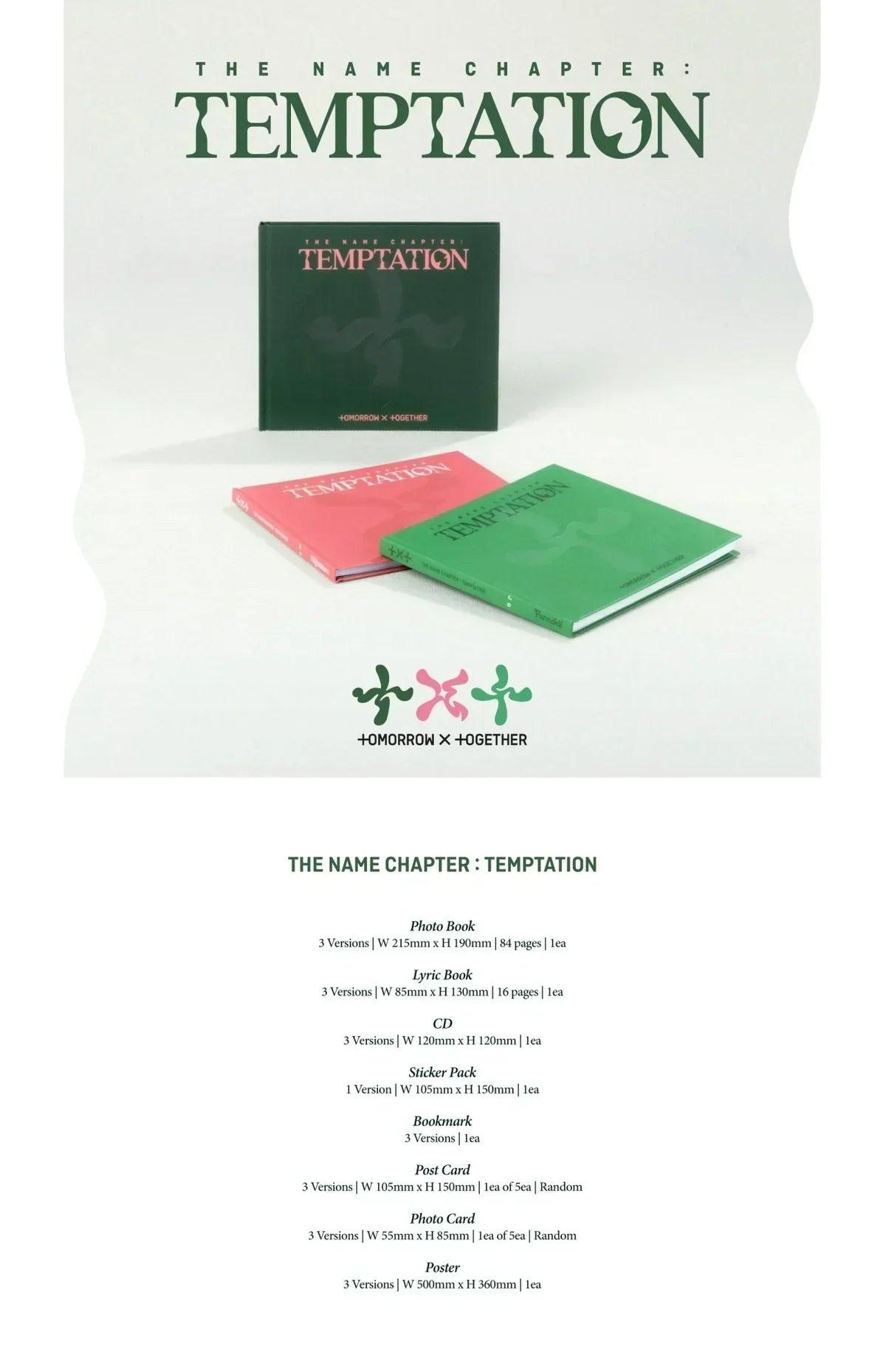 TXT - THE NAME CHAPTER TEMPTATION 5TH MINI ALBUM + POSTAL AUTOGRAFIADA - K-POP WORLD (7374286979207)