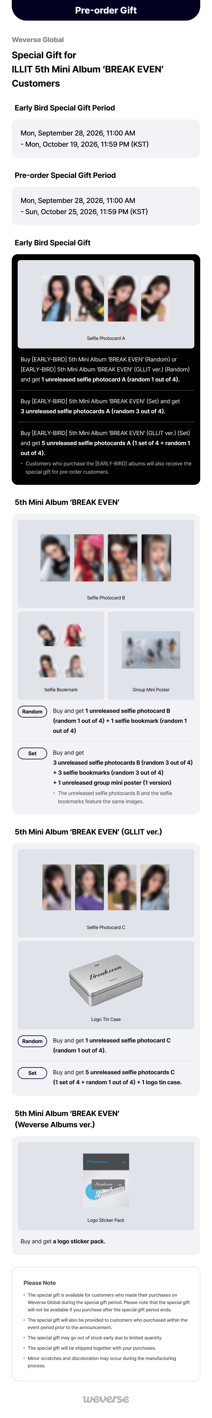 (PREVENTA) ILLIT - 5th Mini Album [BREAK EVEN] + WEVERSE GIFT (EARLY-BIRD)