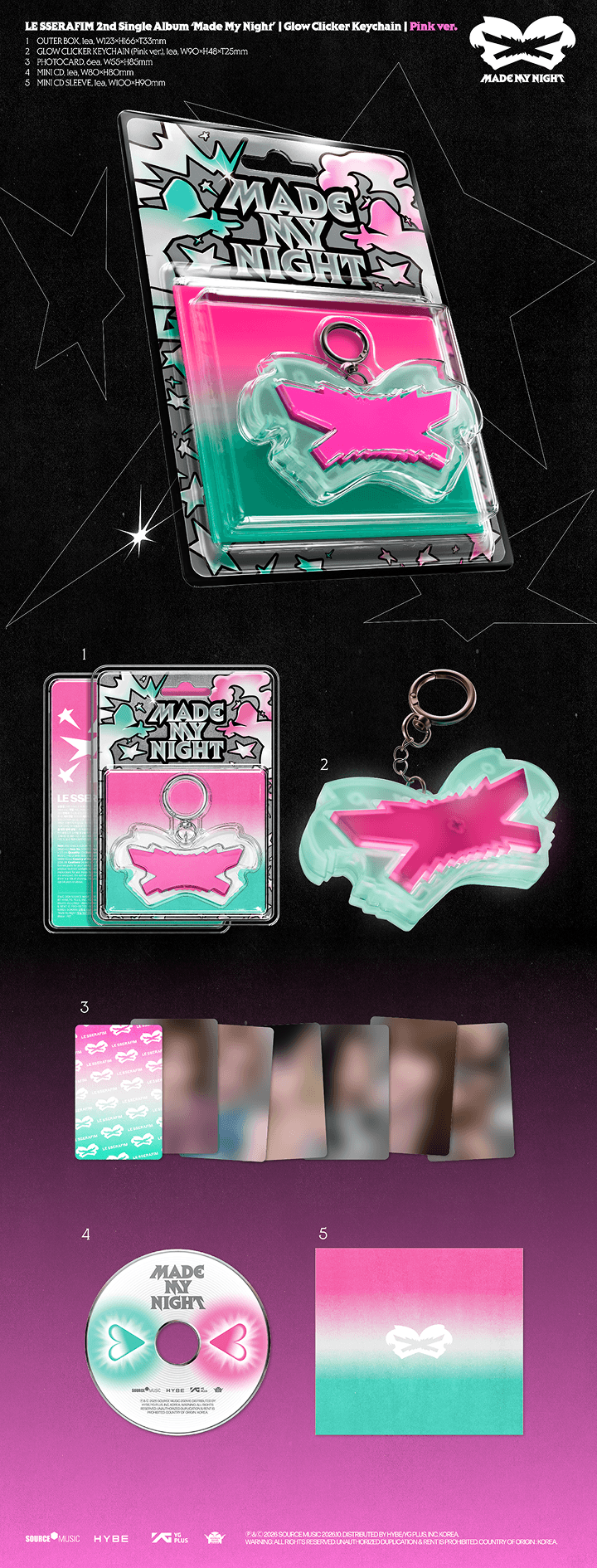 (PREVENTA) LE SSERAFIM - 2ND SINGLE [MADE MY NIGHT]