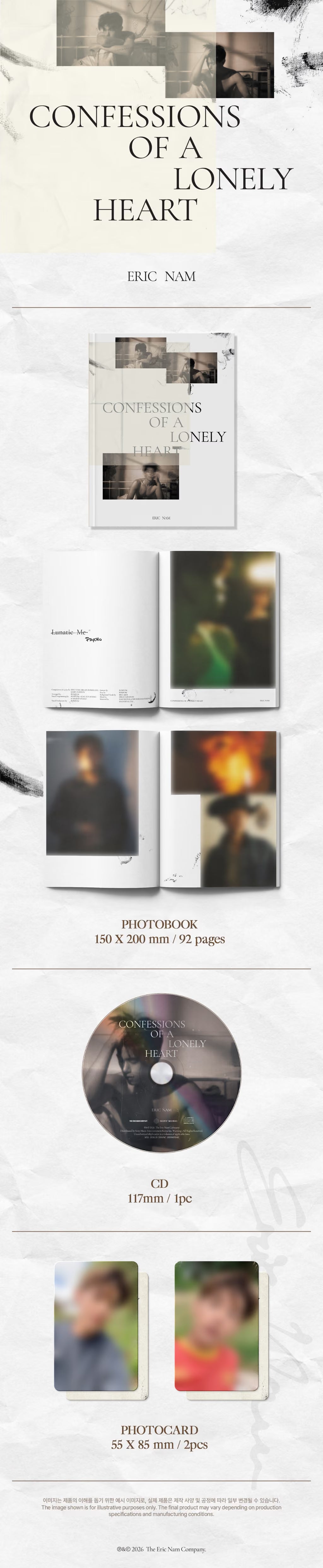 (PREVENTA) Eric Nam - [Confessions of a Lonely Heart]