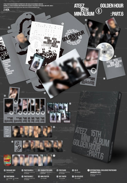 (PREVENTA) ATEEZ - 15TH MINI ALBUM [GOLDEN HOUR : Part.6] (SIGNED)