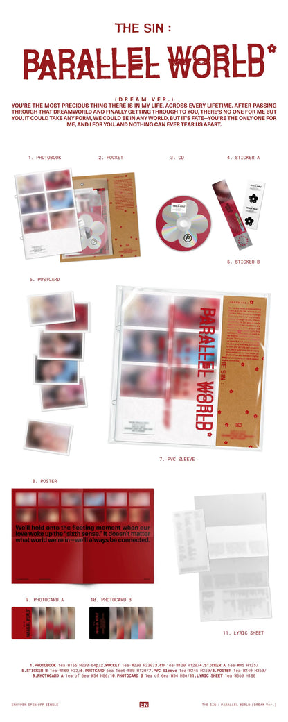 (PREVENTA) ENHYPEN - Spin Off Single Album [THE SIN : PARALLEL WORLD] + WEVERSE GIFT