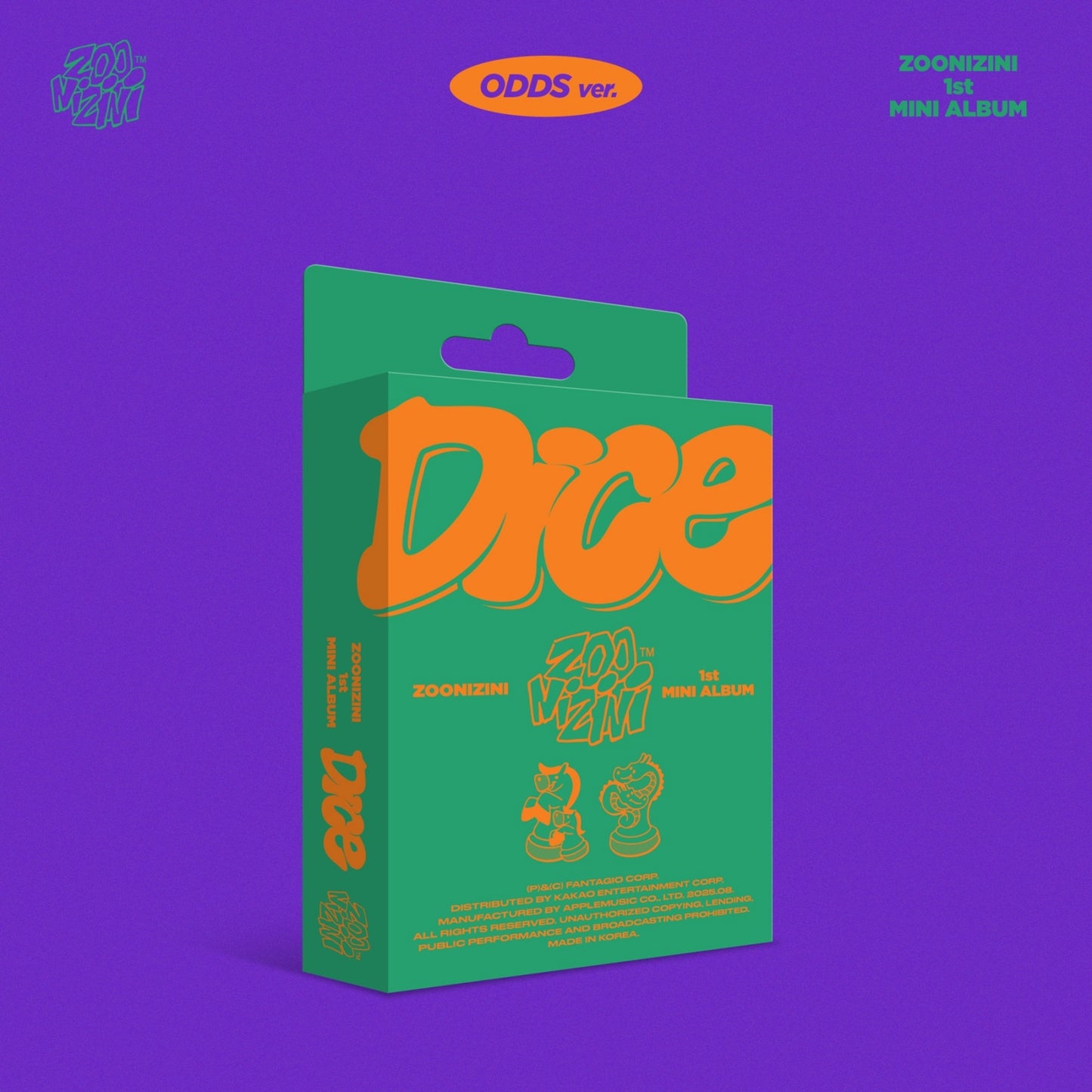 (PREVENTA) JINJIN, MJ (ASTRO) ZOONIZINI - 1st Mini Album [DICE]