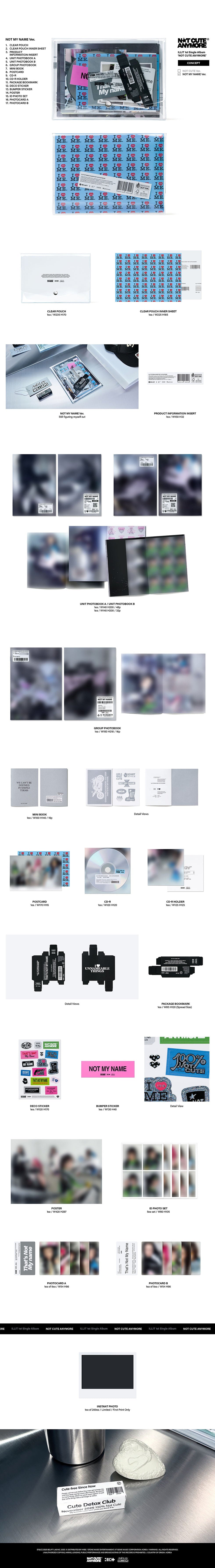 (PREVENTA) ILLIT - 1st Single Album [NOT CUTE ANYMORE] (SIGNED)