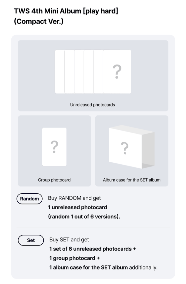 (PREVENTA) TWS - 4th Mini Album [PLAY HARD] + WEVERSE GIFT
