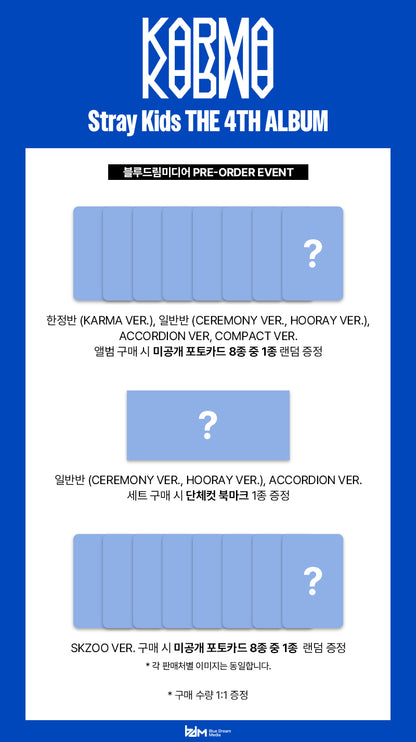 STRAY KIDS - 4th album [KARMA] + BDM GIFT