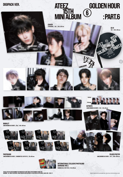 (PREVENTA) ATEEZ - 15TH MINI ALBUM [GOLDEN HOUR : Part.6] (SIGNED)