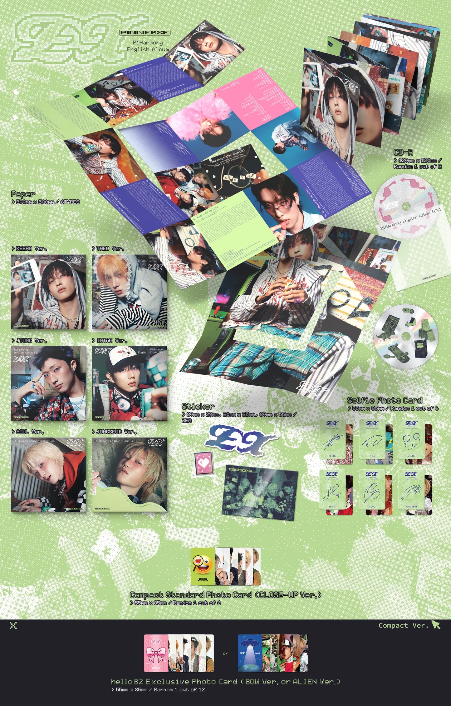 (PREVENTA) P1Harmony - ENGLISH ALBUM [EX] (HELLO82 EXCLUSIVE)