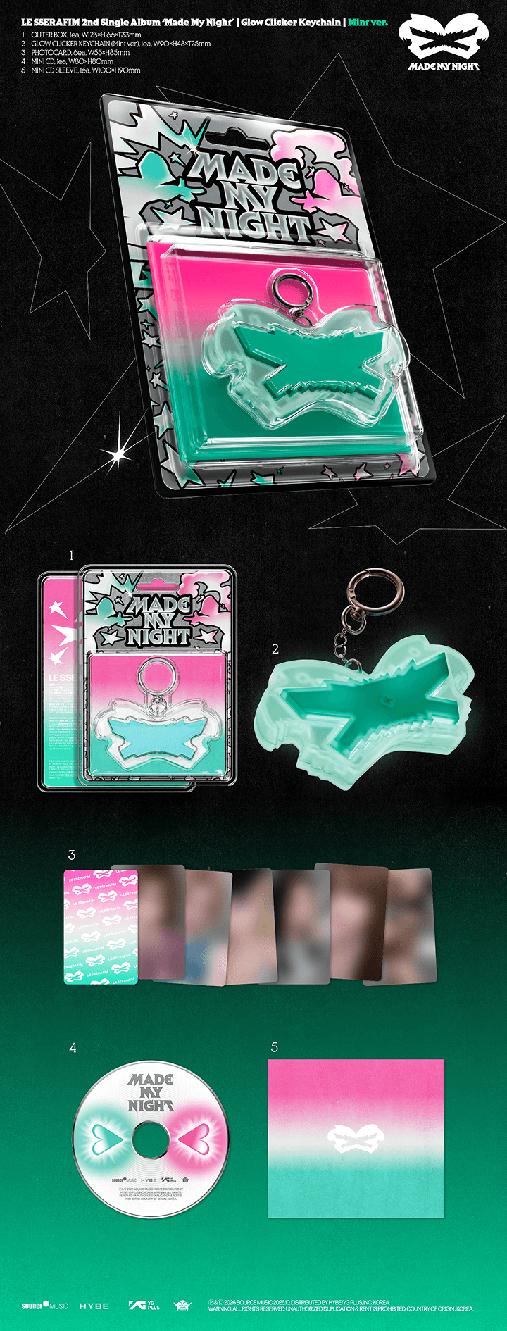 (PREVENTA) LE SSERAFIM - 2ND SINGLE [MADE MY NIGHT]
