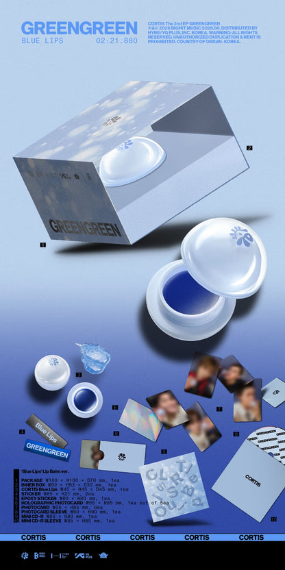 (PREVENTA) CORTIS - The 2nd EP [GREENGREEN] ('Blue Lips' Lip Balm ver.)