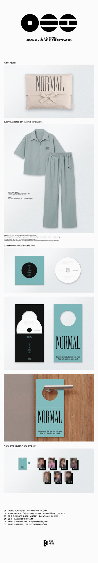 (PREVENTA) BTS - ARIRANG (NORMAL x CALVIN KLEIN SLEEPWEAR)