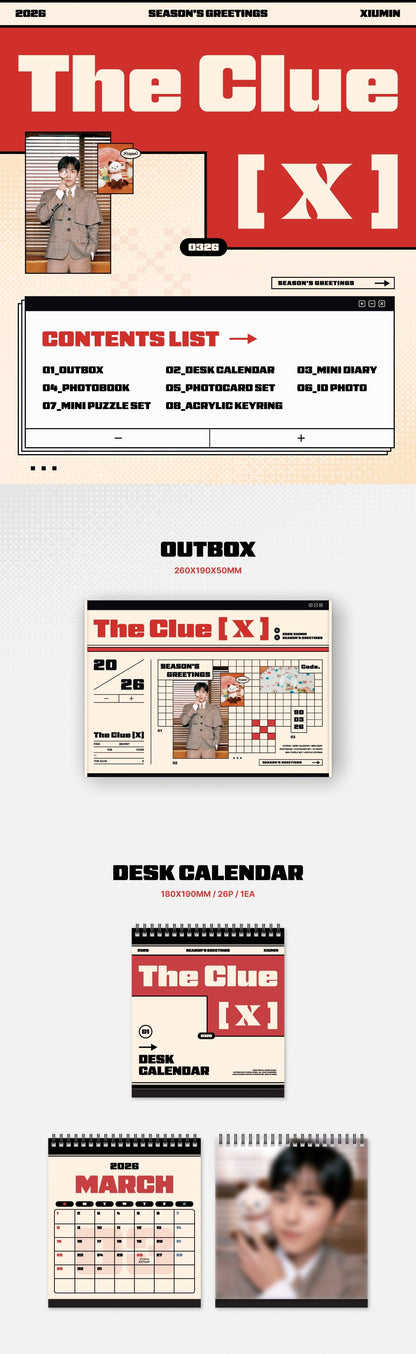 (PREVENTA) XIUMIN - 2026 SEASON’S GREETINGS [The Clue [X]] + P.O.B