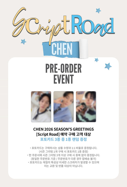 (PREVENTA) CHEN - 2026 SEASON’S GREETINGS [Script Road] + P.O.B