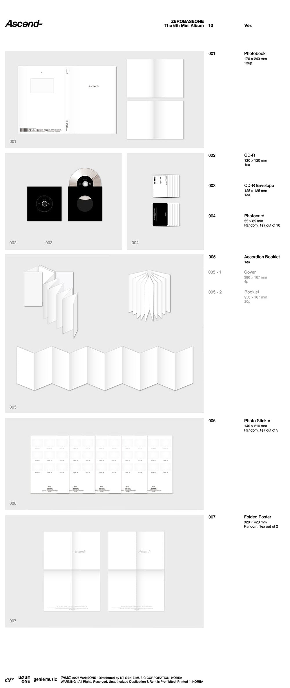 (PREVENTA) ZEROBASEONE - The 6th Mini Album [Ascend-] + APPLEMUSIC GIFT