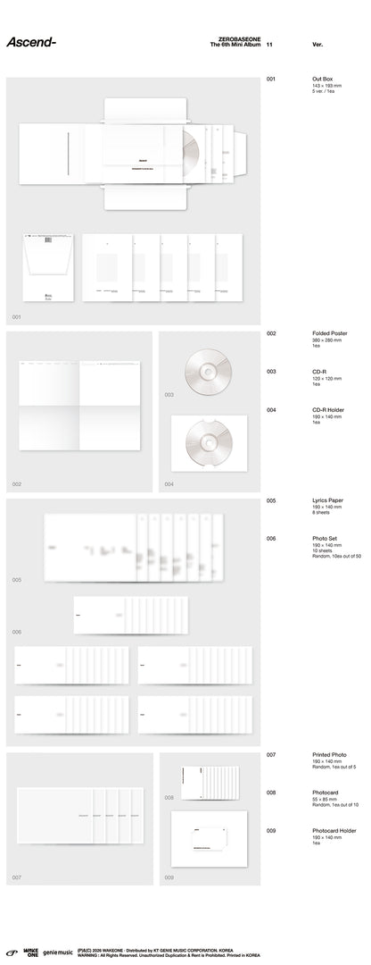 (PREVENTA) ZEROBASEONE - The 6th Mini Album [Ascend-] + APPLEMUSIC GIFT