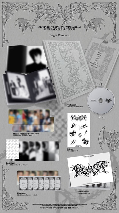 (PREVENTA) ALPHA DRIVE ONE - 2ND ALBUM [UNBREAKABLE : 少年BEAST] + APPLEMUSIC GIFT