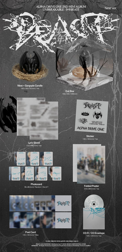 (PREVENTA) ALPHA DRIVE ONE - 2ND ALBUM [UNBREAKABLE : 少年BEAST]