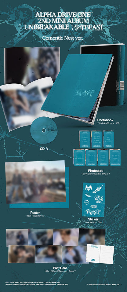 (PREVENTA) ALPHA DRIVE ONE - 2ND ALBUM [UNBREAKABLE : 少年BEAST] + APPLEMUSIC GIFT
