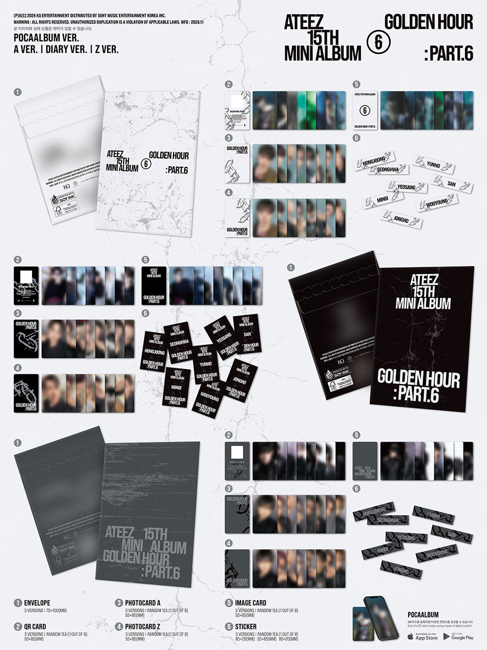 (PREVENTA) ATEEZ - 15TH MINI ALBUM [GOLDEN HOUR : Part.6]