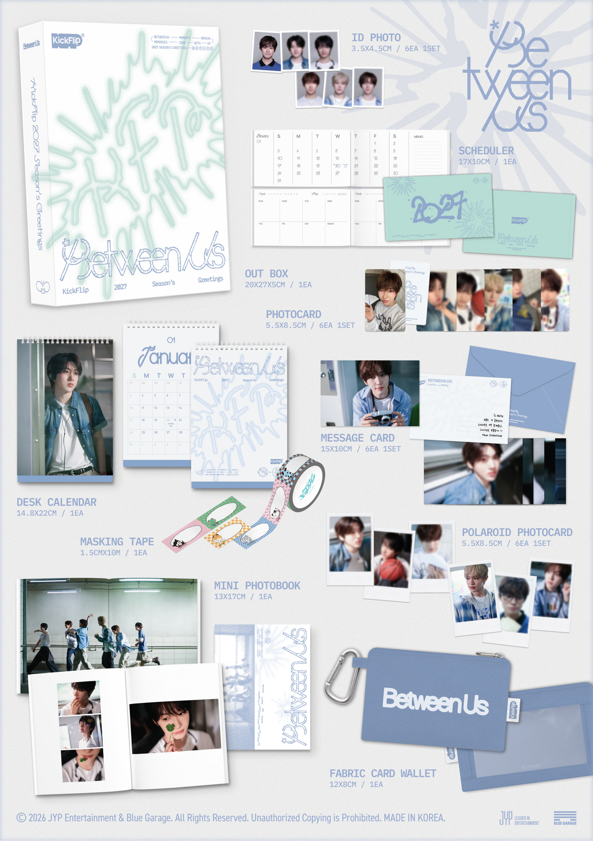 (PREVENTA) KICKFLIP - 2027 SEASON’S GREETINGS [BETWEEN US] + FANS SHOP GIFT
