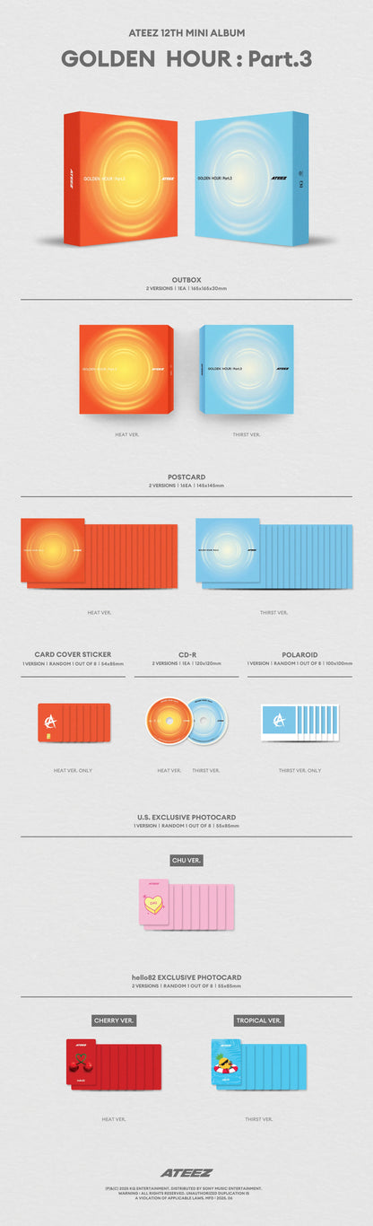 (PREVENTA) ATEEZ - GOLDEN HOUR : Part.3 + HELLO82 GIFT
