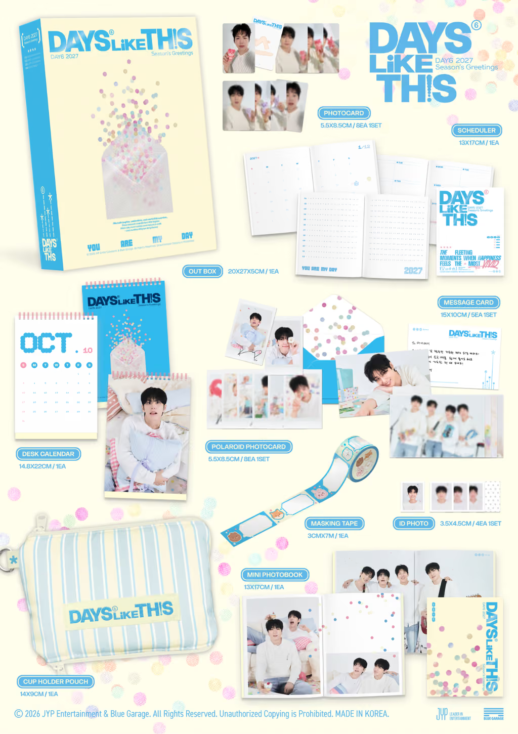 (PREVENTA) DAY6- 2027 SEASON’S GREETINGS [DAYS LIKE THIS] + FANS SHOP GIFT