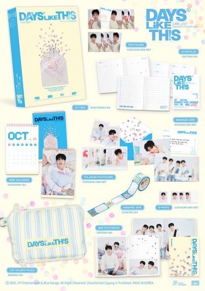 (PREVENTA) DAY6- 2027 SEASON’S GREETINGS [DAYS LIKE THIS] + FANS SHOP GIFT