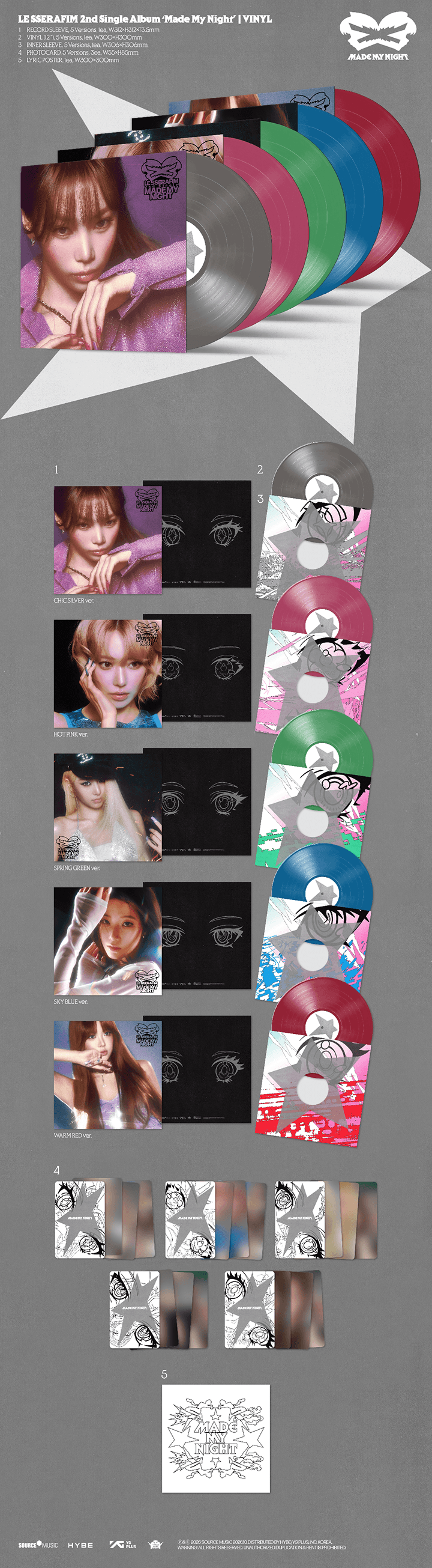 (PREVENTA) LE SSERAFIM - 2ND SINGLE [MADE MY NIGHT]