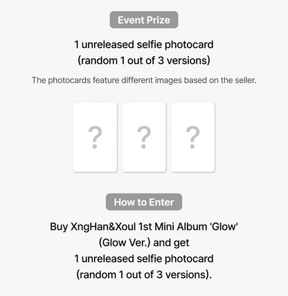 (PREVENTA) XngHan&Xoul - 1st Mini Album [GLOW] + WEVERSE GIFT