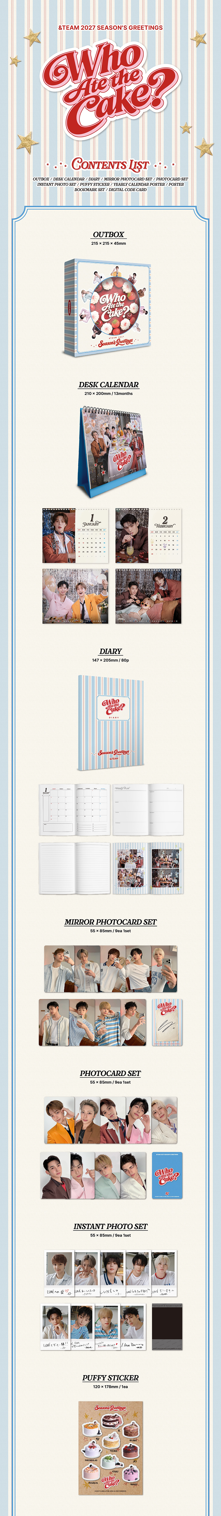 (PREVENTA) &TEAM - 2027 SEASON’S GREETINGS [Who Ate the Cake?]+ WEVERSE GIFT