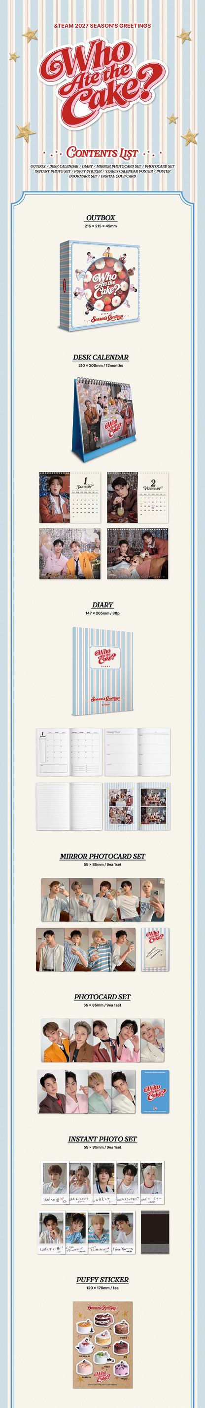 (PREVENTA) &TEAM - 2027 SEASON’S GREETINGS [Who Ate the Cake?]+ WEVERSE GIFT